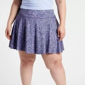 Athleta Printed Tennis Skort Blue White Size S Active Skirt
